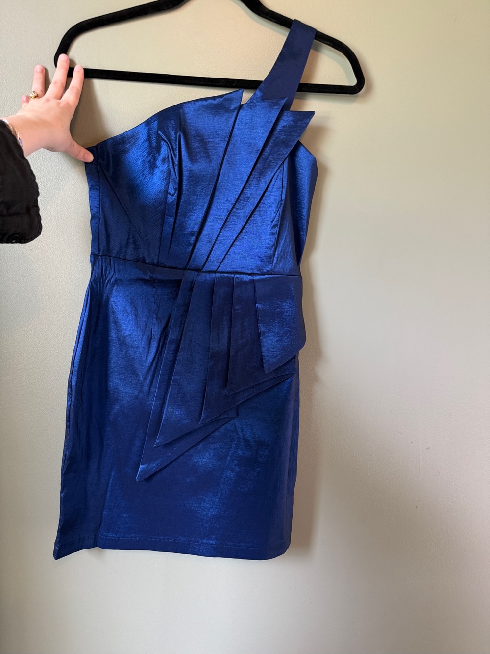 Aqua - One-Shoulder Royal Blue Cocktail Dress